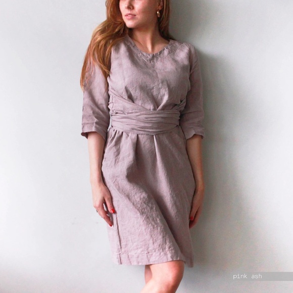 Handmade Linen Dress XS OCEAN NEW LenokLinen - Picture 1 of 6